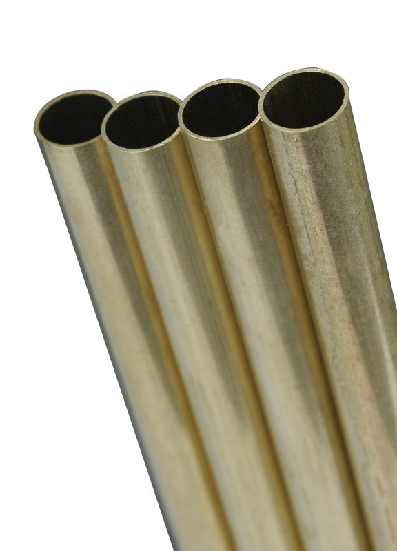 K&S 5/16 in. D X 36 in. L Round Brass Tube 1 pk