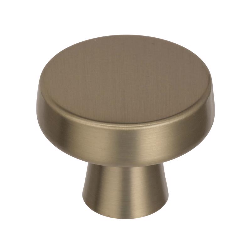 Amerock Blackrock Art Deco Round Cabinet Knob 1-5/16 in. D 1-1/16 in. Golden Champagne 1 pk
