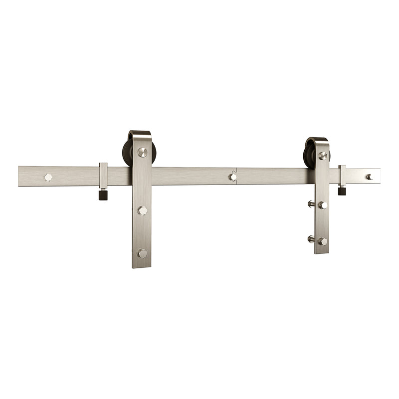 National Hardware 72 in. L Satin Nickel Silver Steel Barn Door Hanger Kit 1 pc