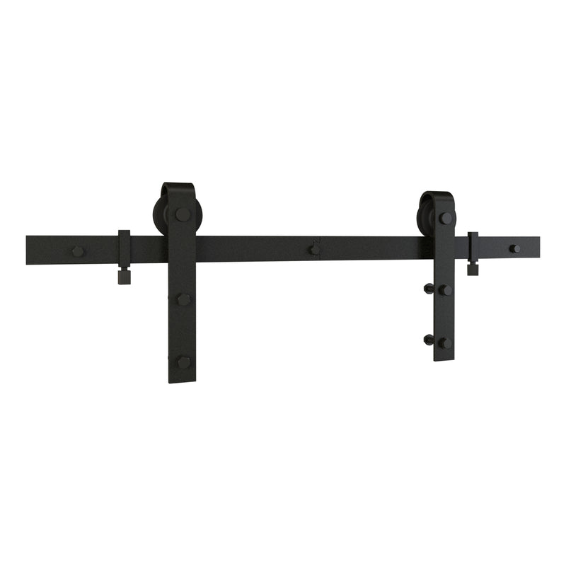 National Hardware Classic 72 in. L Matte Black Steel Barn Door Hanger Kit 1 pc