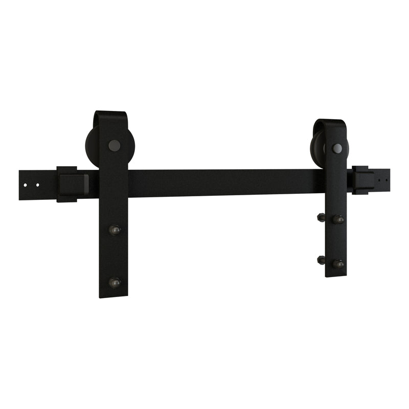 National Hardware Designer 72 in. L Matte Black Steel Barn Door Hanger Kit 1 pc