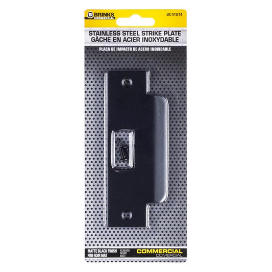Brinks Commercial Matte Black Stainless Steel Door Strike 1 pc