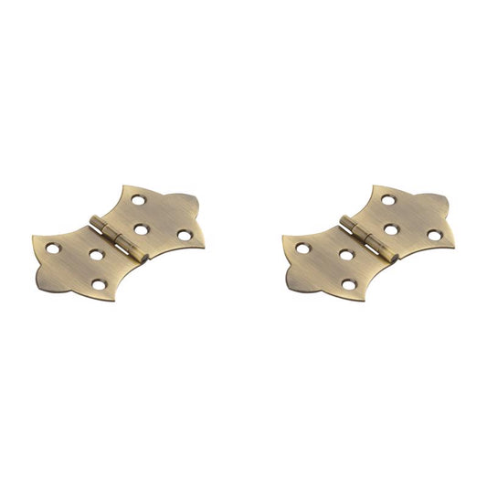 National Hardware 3.06 in. L Antique Brass Brass Butterfly Hinge 1 pk