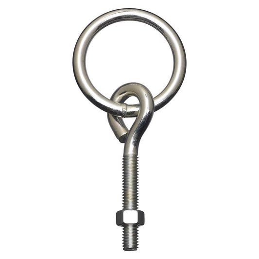 National Hardware Small Zinc-Plated Silver Steel 3-3/4 in. L Ring with Eye Bolt 160 lb 1 pk