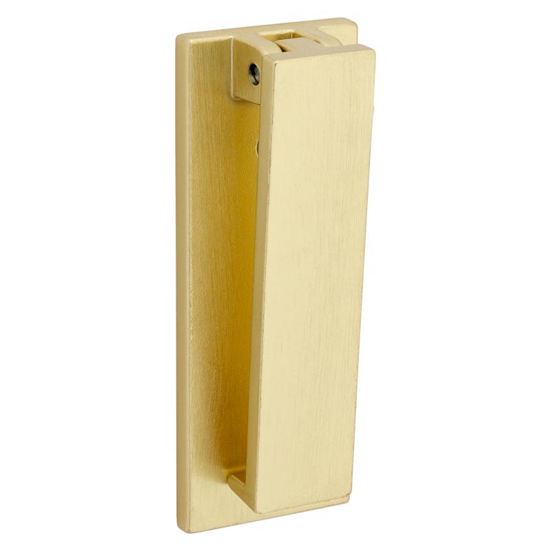 National Hardware Reed 4.75 in. L Brushed Gold Brass Door Knocker