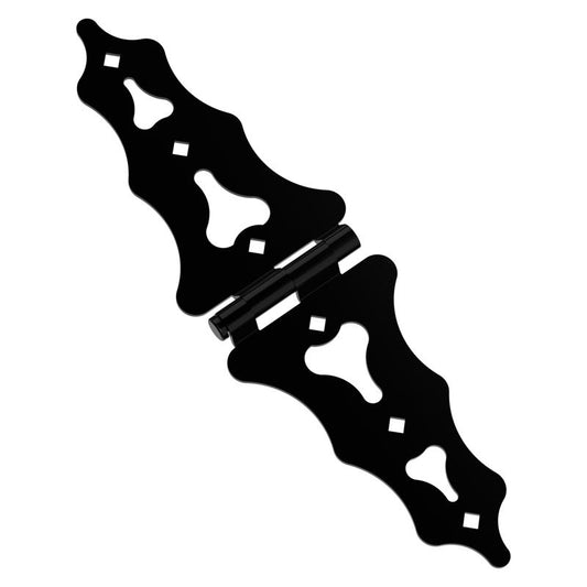 National Hardware 11.84 in. L Black Steel Ornamental Strap Hinge 1 pk