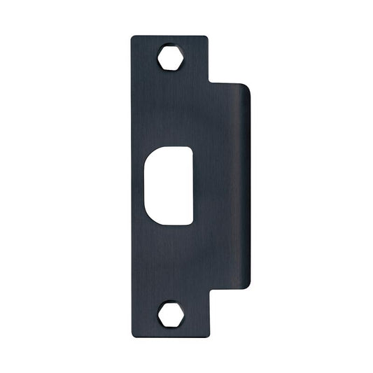 Tell Matte Black Steel Strike Plate 1 pk
