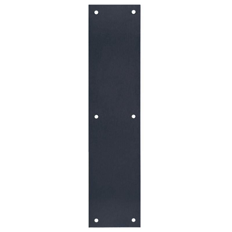 Tell 15 in. L Matte Black Stainless Steel Push Plate 1 pc