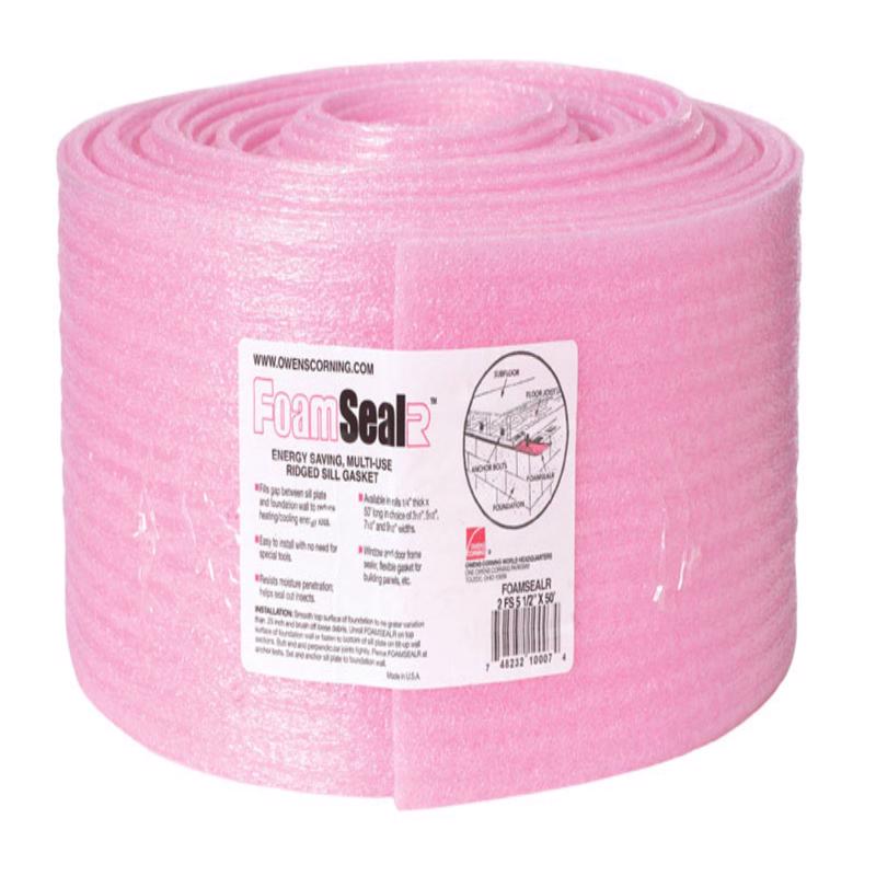 Owens Corning 7.5 in. W X 50 ft. L X 0.19 in. Unfaced Ridged Sill Gasket Roll 31.25 sq ft