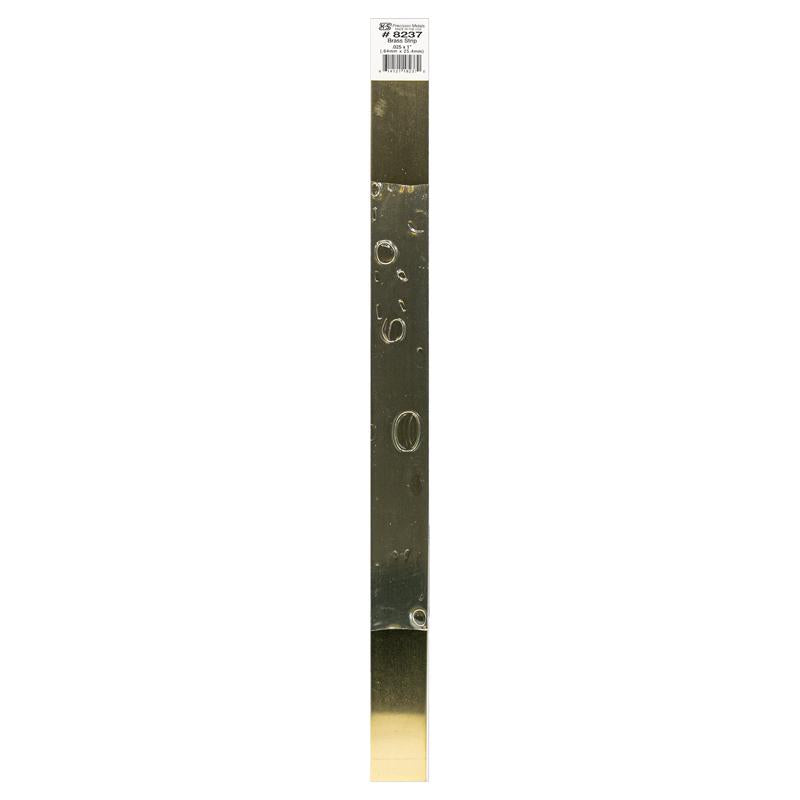 K&S 0.03 in. X 1 in. W X 12 in. L Galvanized Brass Plain Metal Strip