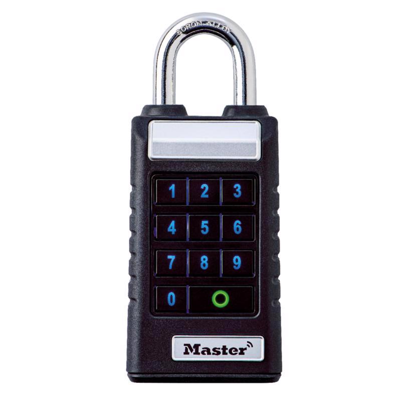 Master Lock 5.43 in. H X 1.71 in. W X 2.43  L Metal Single Locking Bluetooth Bluetooth Padlock