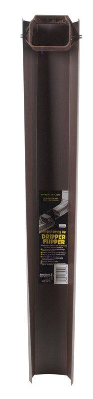 Amerimax Dripper Flipper 2.5 in. H X 4.5 in. W X 30 in. L Brown Vinyl Downspout Extension