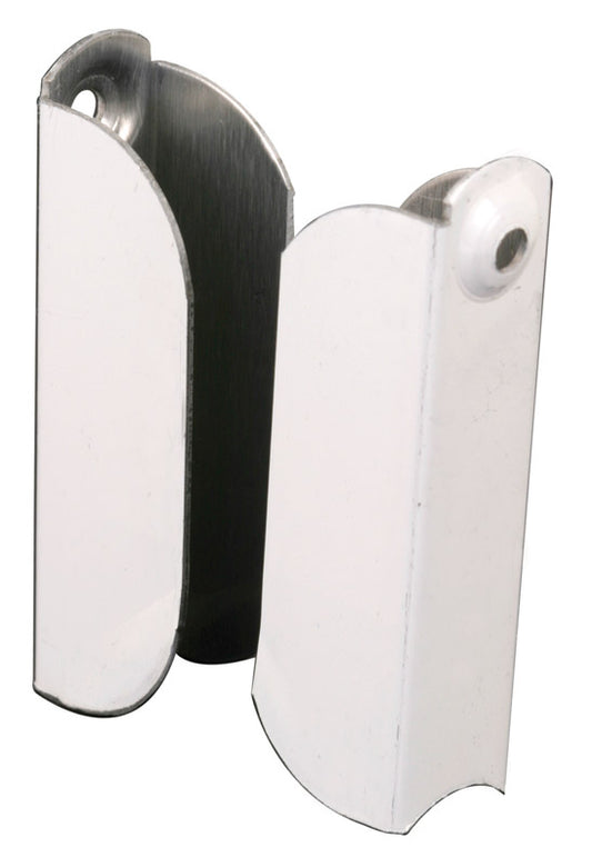 Prime-Line Painted White Aluminum 7/16 in. W X 2 in. L Screen Top Hanger 2 pk