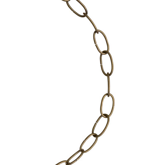 Koch Industries #10 Antique Brass Gold Steel Decorative Chain .175 in. D 600 in.