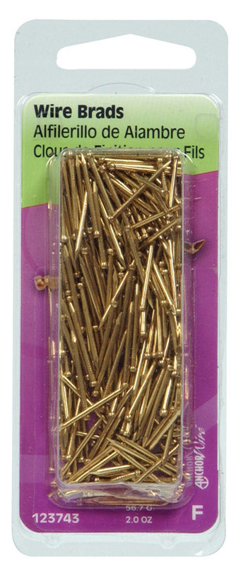 HILLMAN 18 Ga. X 3/4 in. L Brass Brad Nails 1 pk 2 oz