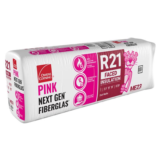 Owens Corning 15 in. W X 93 in. L X 5.5 in. 21 Kraft Faced Fiberglass Insulation Batt 67.81 sq ft