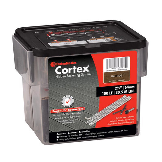 Fastenmaster Cortex No. 10 each X 2 1/2" in. L Torx Ttap Button Head Deck Screws and Plugs Kit 466 e