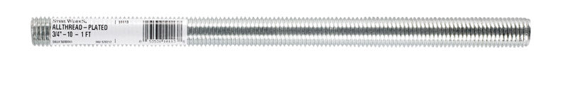 SteelWorks 3/4 in. D X 12 in. L Low Carbon Steel Threaded Rod