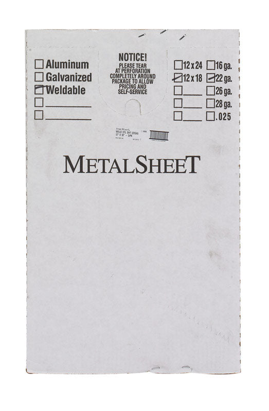 SteelWorks 18 in. L X 12 in. W Uncoated Steel Weldable Sheet