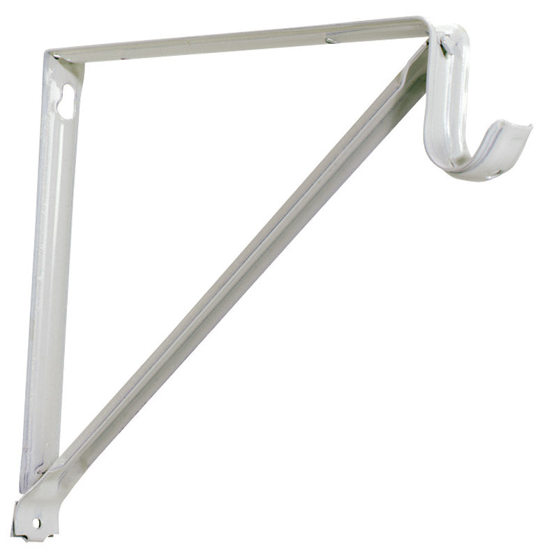 Knape & Vogt John Sterling White Steel Shelf/Rod Bracket 16 Ga. 11 in. L 150 lb