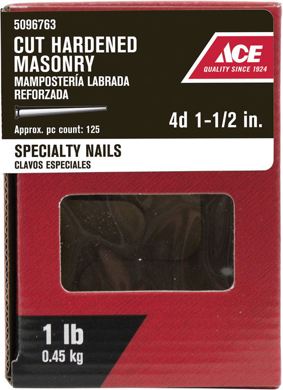 Ace 4D 1-1/2 in. Masonry Bright Steel Nail Flat Head 1 lb