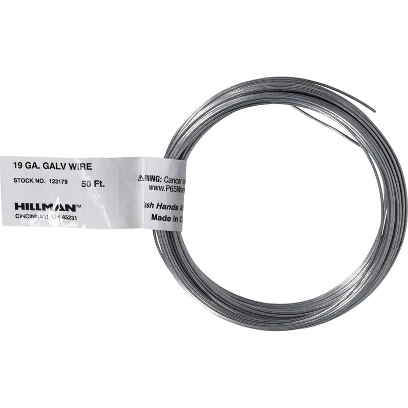 HILLMAN 50 ft. L Galvanized Steel 19 Ga. Mechanics Wire