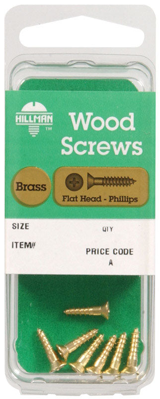 HILLMAN No. 4 X 3/4 in. L Phillips Coarse Wood Screws 1 pk
