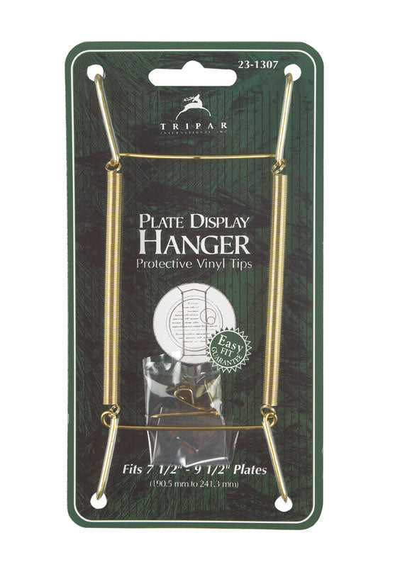 Tripar 7-1/2 to 9-1/2 in. Brass Plate Hanger 1 pk