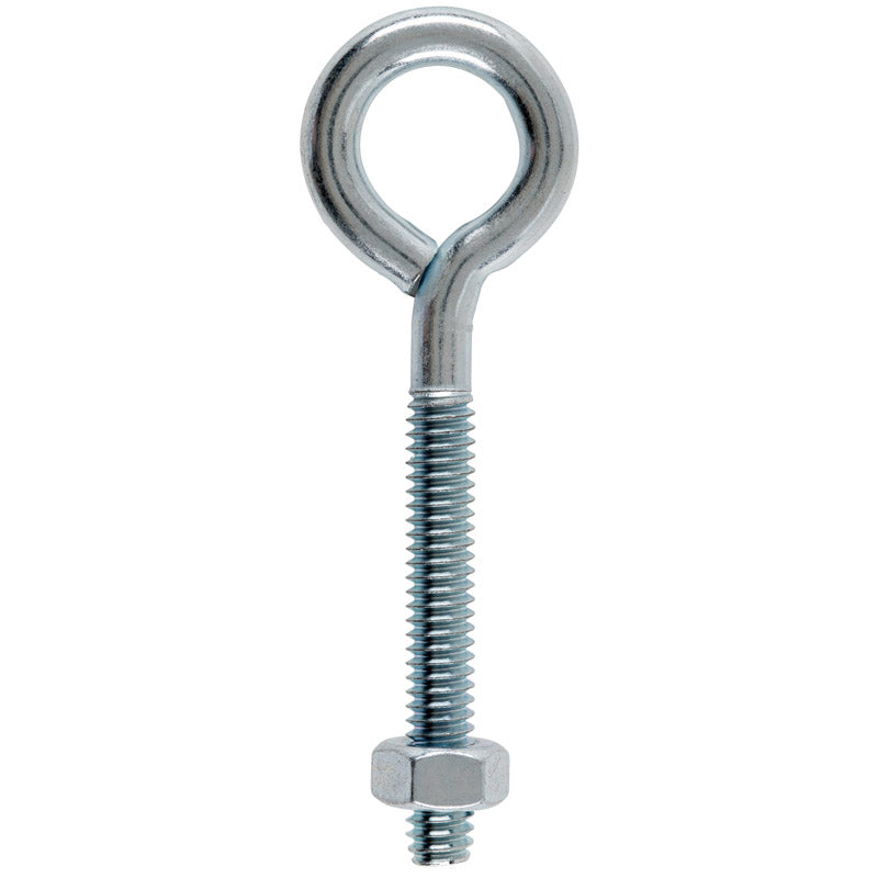 Hampton 1/4 in. X 3 in. L Zinc-Plated Steel Eyebolt Nut Included