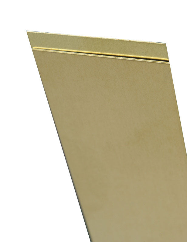 K&S 0.093 in. X 3/4 in. W X 12 in. L Mill Brass Metal Strip