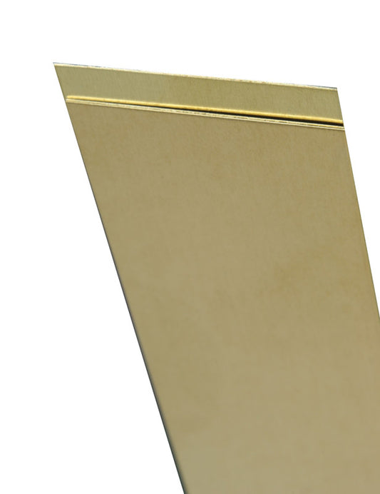 K&S 0.093 in. X 1 in. W X 12 in. L Mill Brass Metal Strip