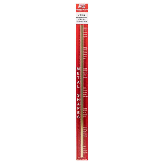 K&S 3/32 in. D X 12 in. L Round Brass Tube 3 pk