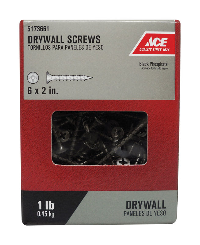 Ace No. 6 wire X 2 in. L Phillips Coarse Drywall Screws 1 lb 189 pk