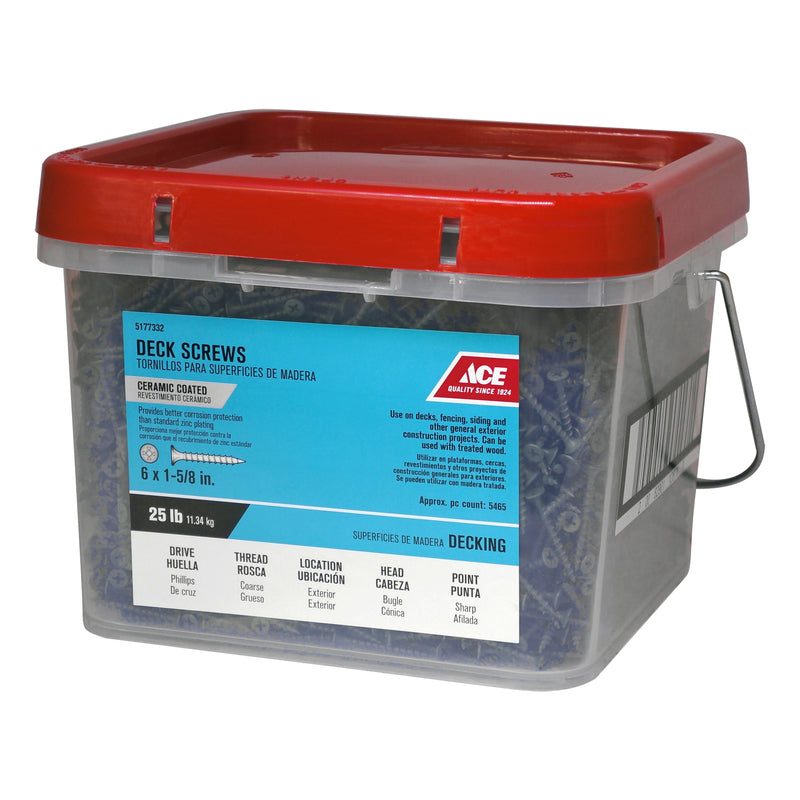 Ace No. 6 X 1-5/8 in. L Phillips Bugle Head Deck Screws 25 lb 5700 pk