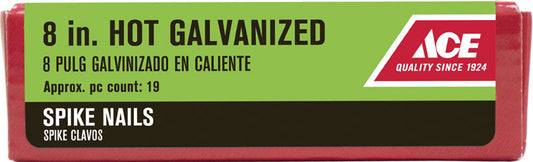 Ace 8 in. Spike Hot-Dipped Galvanized Steel Nail Diamond Head 5 lb