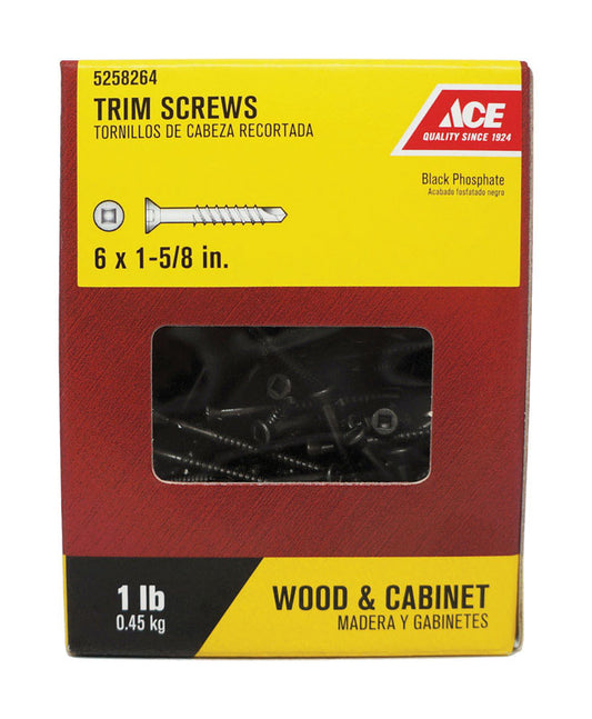 Ace No. 6 wire X 1-5/8 in. L Square Flat Trim Head Self Tapping Trim Screws