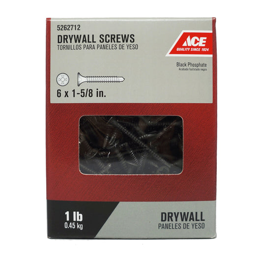 Ace No. 6 wire X 1-5/8 in. L Phillips Fine Drywall Screws 1 lb 1 pk