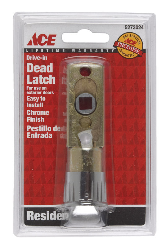Ace Chrome Steel Dead Latch 1 pk