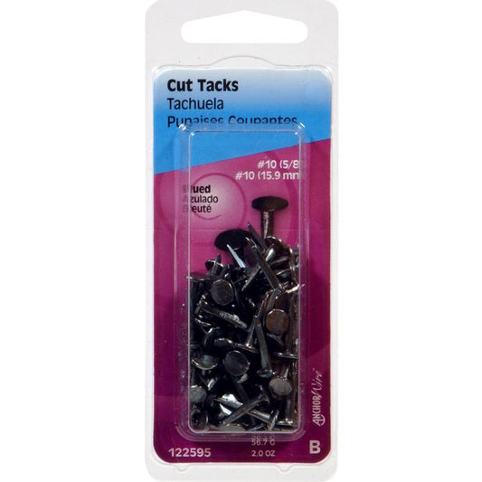 HILLMAN Anchor Wire No. 10 X 5/8 in. L Blue Steel Cut Tacks 1 pk