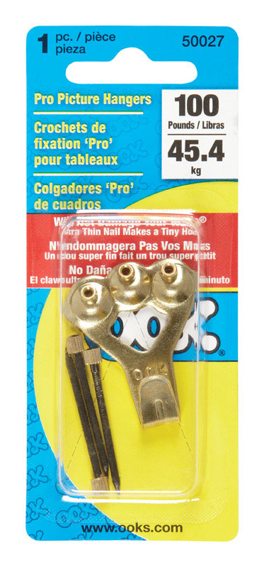HILLMAN OOK Gold Professional Picture Hanger 100 lb 1 pk