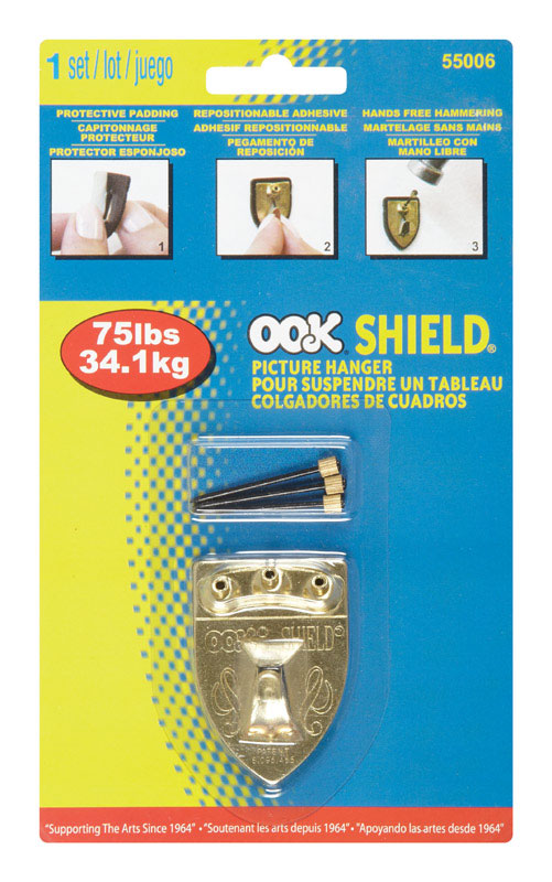 HILLMAN OOK Shield Picture Hanger 75 lb 1 pk