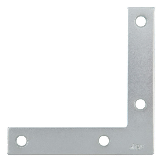 Ace 4 in. H X 3.375 in. W X 4 in. D Zinc Flat Corner Brace
