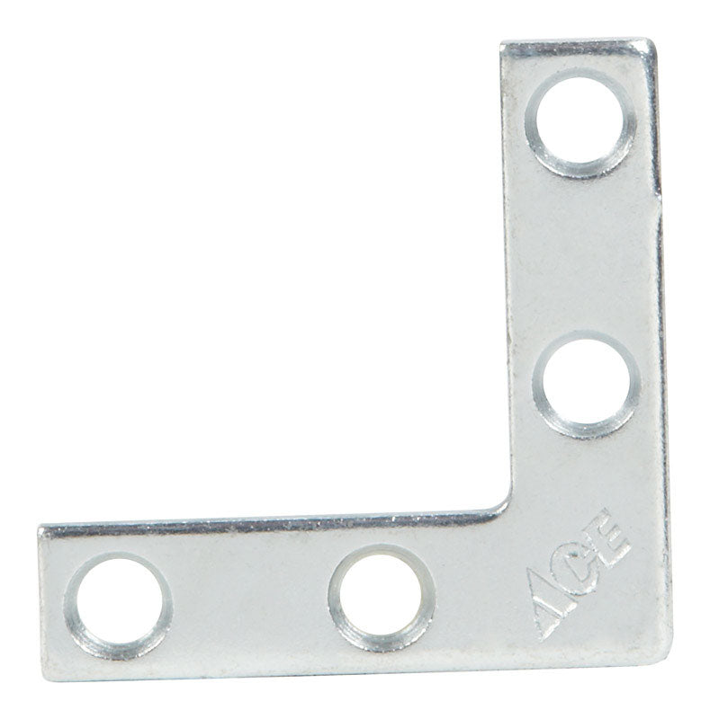Ace 1-1/2 in. H X 1.375 in. W X 1-1/2 in. D Zinc Flat Corner Brace