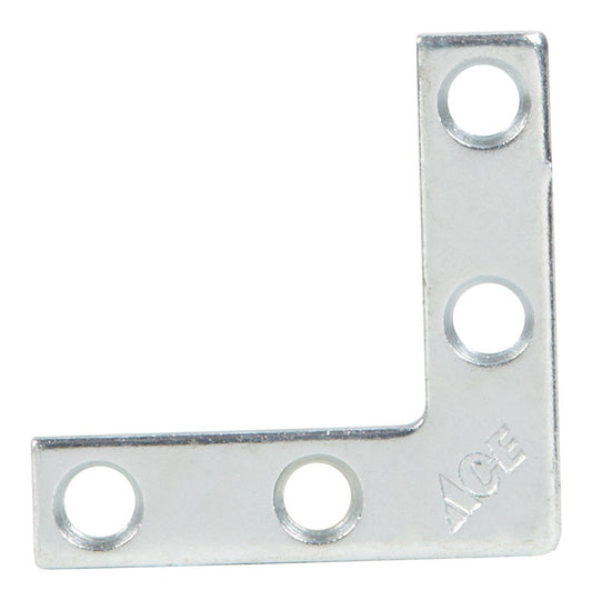 Ace 1-1/2 in. H X 1.375 in. W X 1-1/2 in. D Zinc Flat Corner Brace