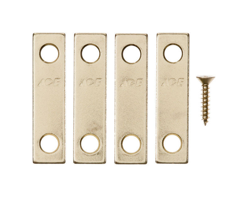 Ace 2 in. H X 0.5 in. W X 1.091 in. L Bright Brass Mending Brace