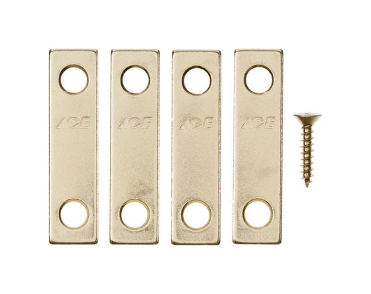 Ace 2 in. H X 0.5 in. W X 1.091 in. L Bright Brass Mending Brace