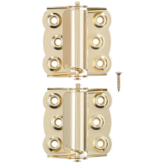 Ace 2-3/4 in. L Bright Brass Screen/Storm Self Closing Hinge 2 pk