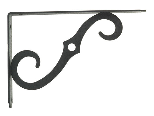 Hampton Black Steel Shelf Support 12 Ga. 8 in. L 80 lb