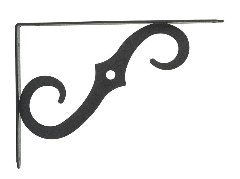 Hampton Black Steel Shelf Support 12 Ga. 10 in. L 100 lb