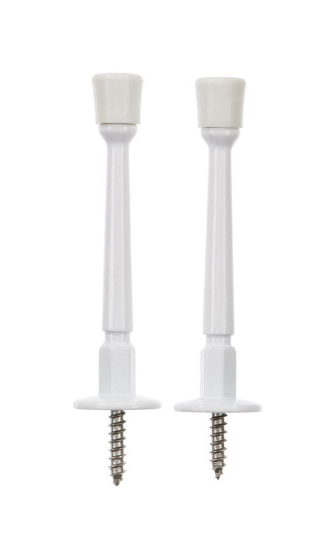 Ace 3 in. W Metal White Rigid Door Stop Mounts to door and wall 1.8 in.